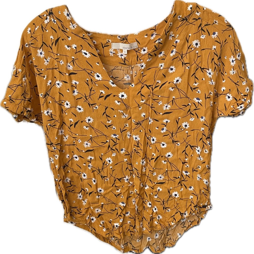 Floral Mustard Women's Top